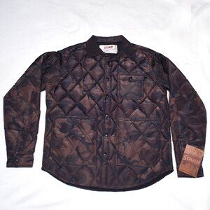 Schott Down-Filled Quilted Insulated Shirt-Jacket Camo Medium (9122D) $225